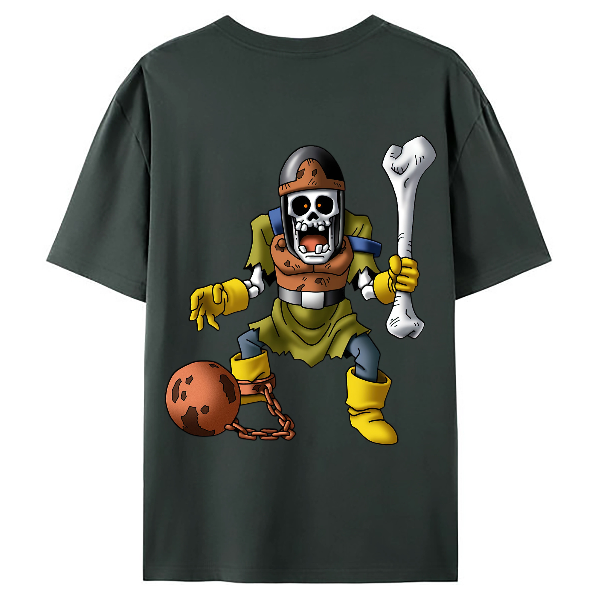 （画像用） ドラゴンクエスト Doragon Kuesuto Dragon Quest 綿100％ メンズ半袖Tシャツ（バックプリント） 通気性